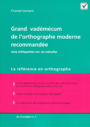 Grand vademecum de l'orthographe moderne recommandee - cinq millepattes sur un nenufar