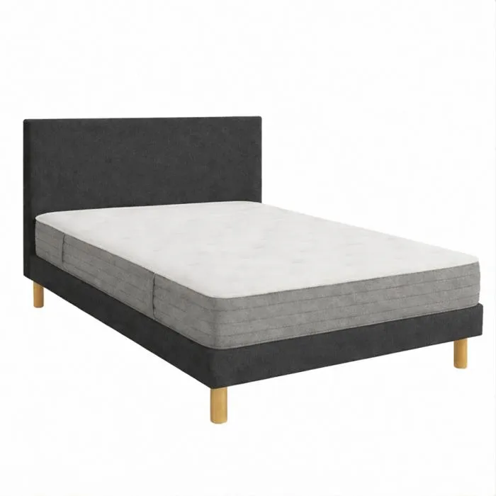 Ensemble Essenzia LEVITATION Très Ferme 1000 + Sommier Tradition Graphic 13 cm + Pieds 160x200 Anthracite Ressorts