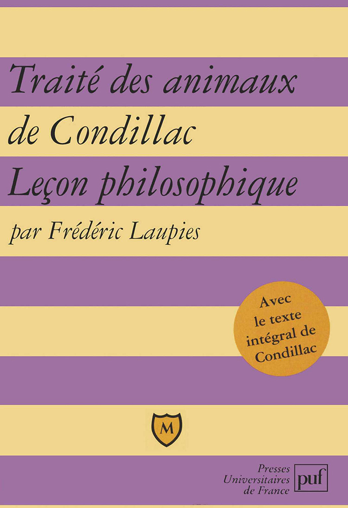 Traité des animaux de Condillac - leçon philosophique