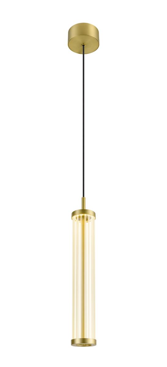 Suspension LED SLV Quimera, couleur laiton, Ø 8 cm, CCT