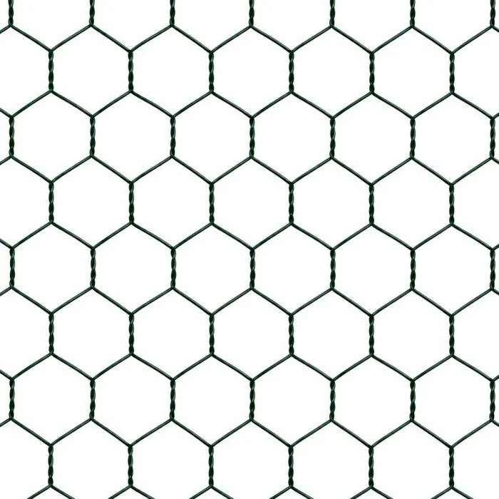 Grillage Maille Hexagonale 25mm Plastifié Vert Hauteur De 1.5 M