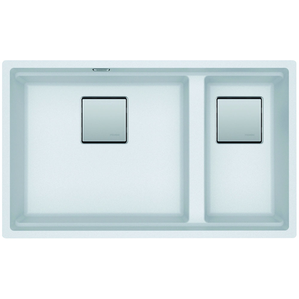 Cuve Kubus 2.0 Fragranit Kng 120 - Blanc Artic - Bonde Automatique - 760 X 460 X 200/200 Mm - Franke