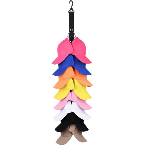 Organisateur De Casquettes À Suspendre Pour Placard, 16 Porte-casquettes De Baseball, Organisateur De Rangement Pour Chapeaux Avec Crochet De Placard - Gardez Les Chapeaux Propres.