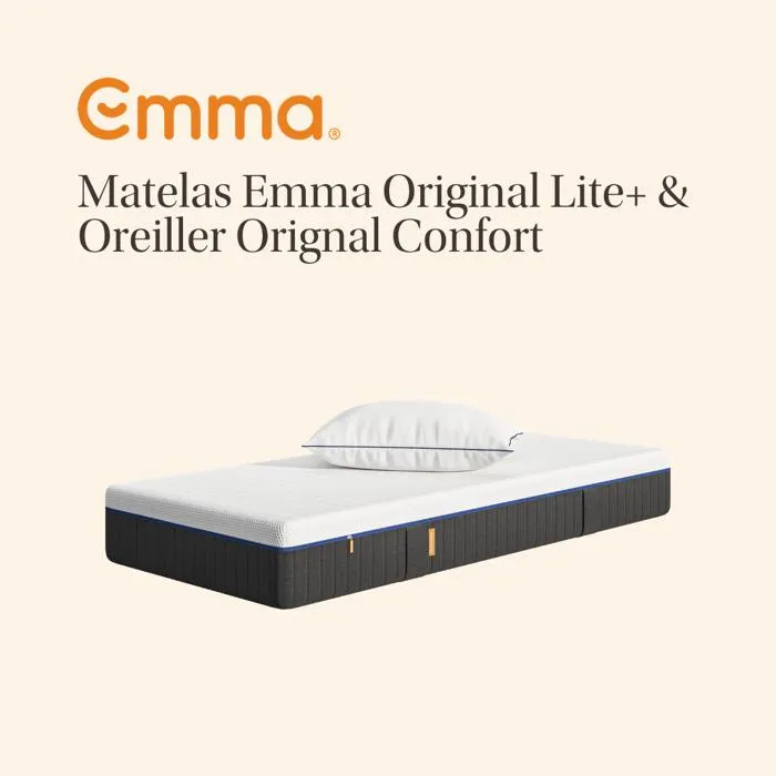 Pack matelas 90x190 et oreiller original confort 60x60