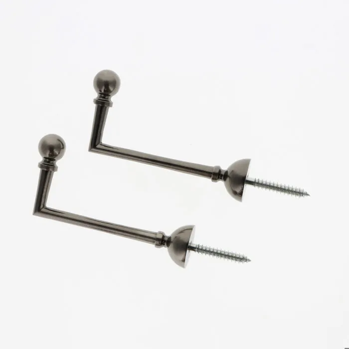 Lot de 2 Gonds Boule de 80mm en Étain pour tringles à rideaux - BOULET