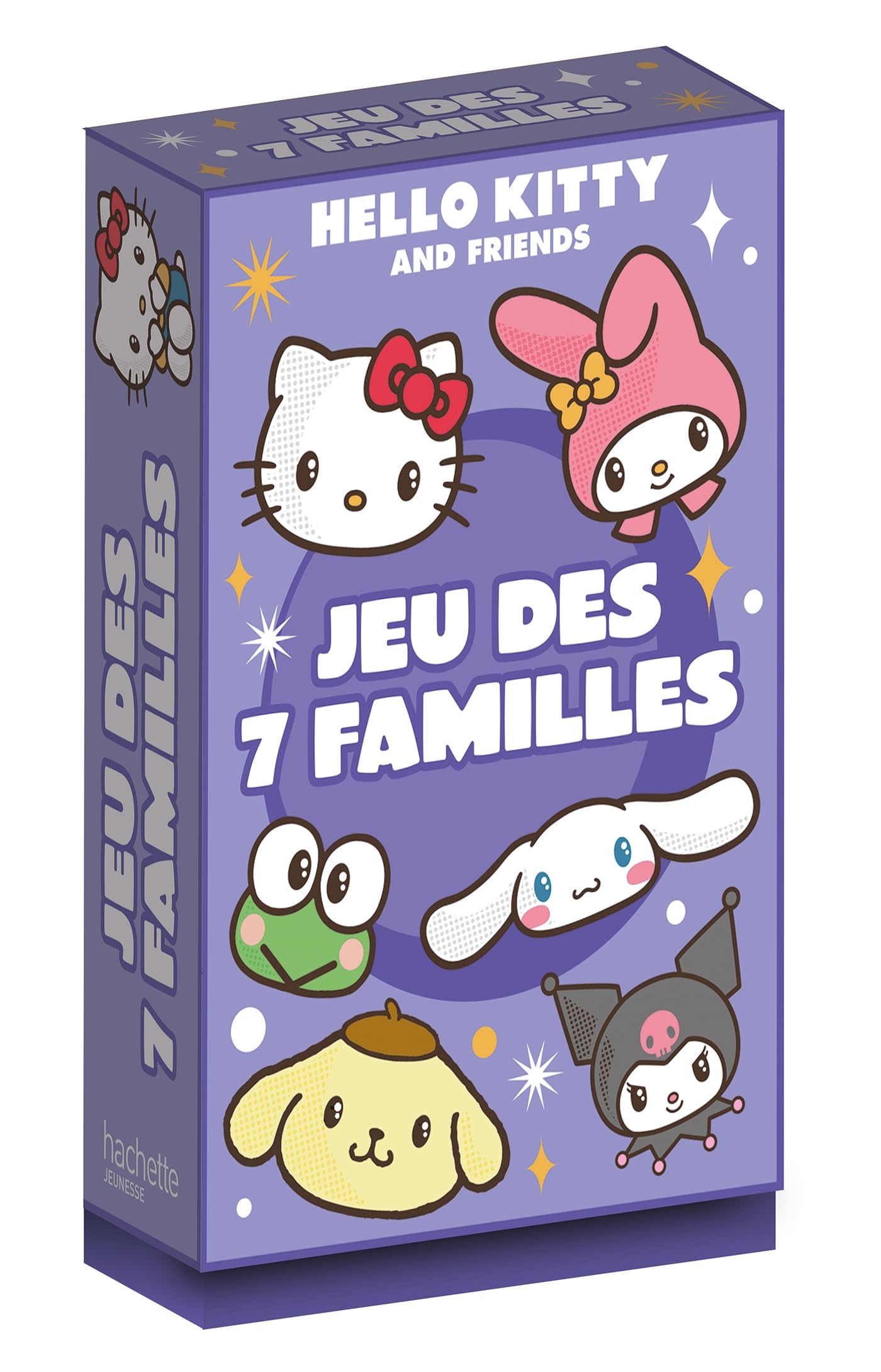 Jeu Des 7 Familles Hello Kitty Hachette Jeunesse Boite De Cartes Violet Bleu 7 Familles
