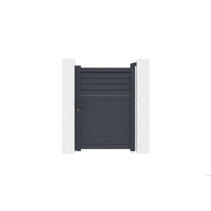 Portillon 1m CARPATIA H.140cm aluminium gris