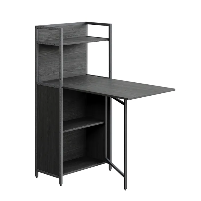 Vicco Bureau Noir 30-100 x 57 cm avec plateau de table pliant