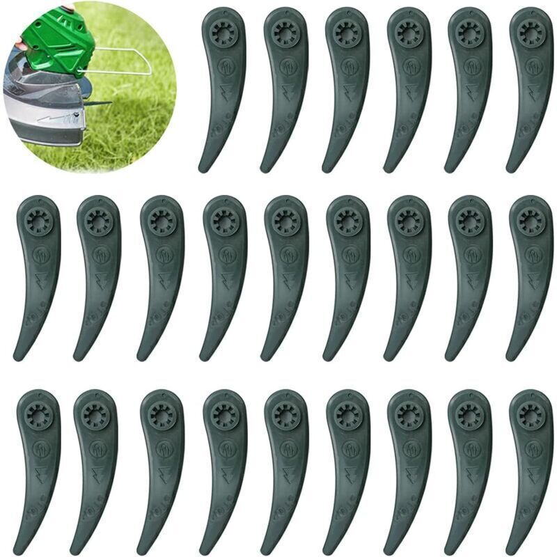 Lot De 24 Lame Coupe Bordure Bosch Pour Coupe-bordures Bosch Durablade Art 23-18 Li Art 26-18 Li, Remplacement Des Lames De Strimmer D'Herbe