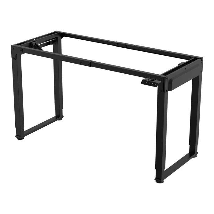 Pied de table électrique à hauteur réglable Kirkkonummi acier allié hauteur 70 -115 cm noir pro.tec
