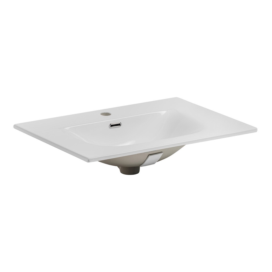 Vasque À Encastrer Veloa 70 Cm Céramique Blanc Brillant Design Rectangulaire