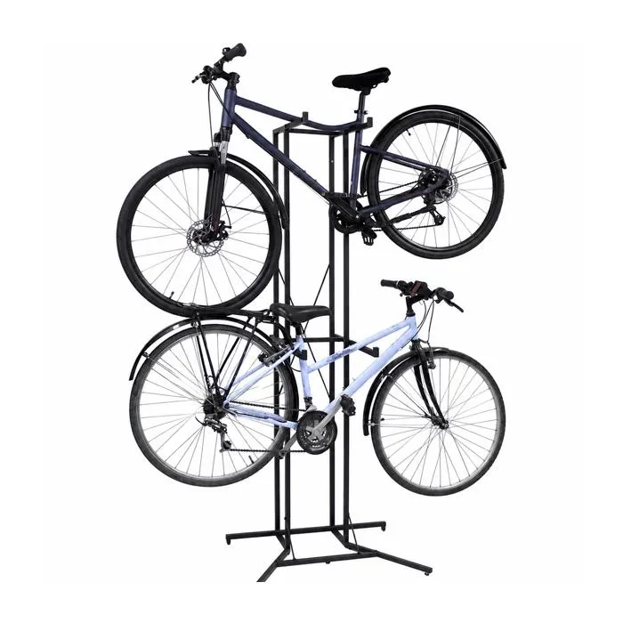 Porte-vélos VERTIKA 4 vélos en métal noir 80 x 57,5 x 194,5 cm