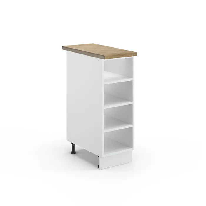 Vicco Etagère de cuisine Blanc/Blanc 30cm plan de travail Chêne doré