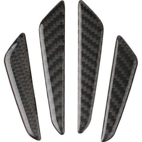 4pcs Garde Fibre De Carbone Bord Porte Pare-chocs De Protection Inserts Couverture Voiture Universel