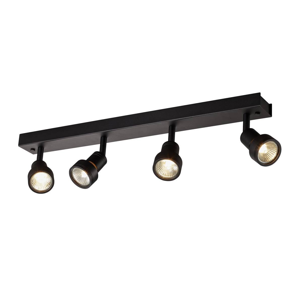 Applique Et Plafonnier Intérieur Puri Quad Noir Mat Gu10/qpar51 4x 50w Max - Slv - 1002029