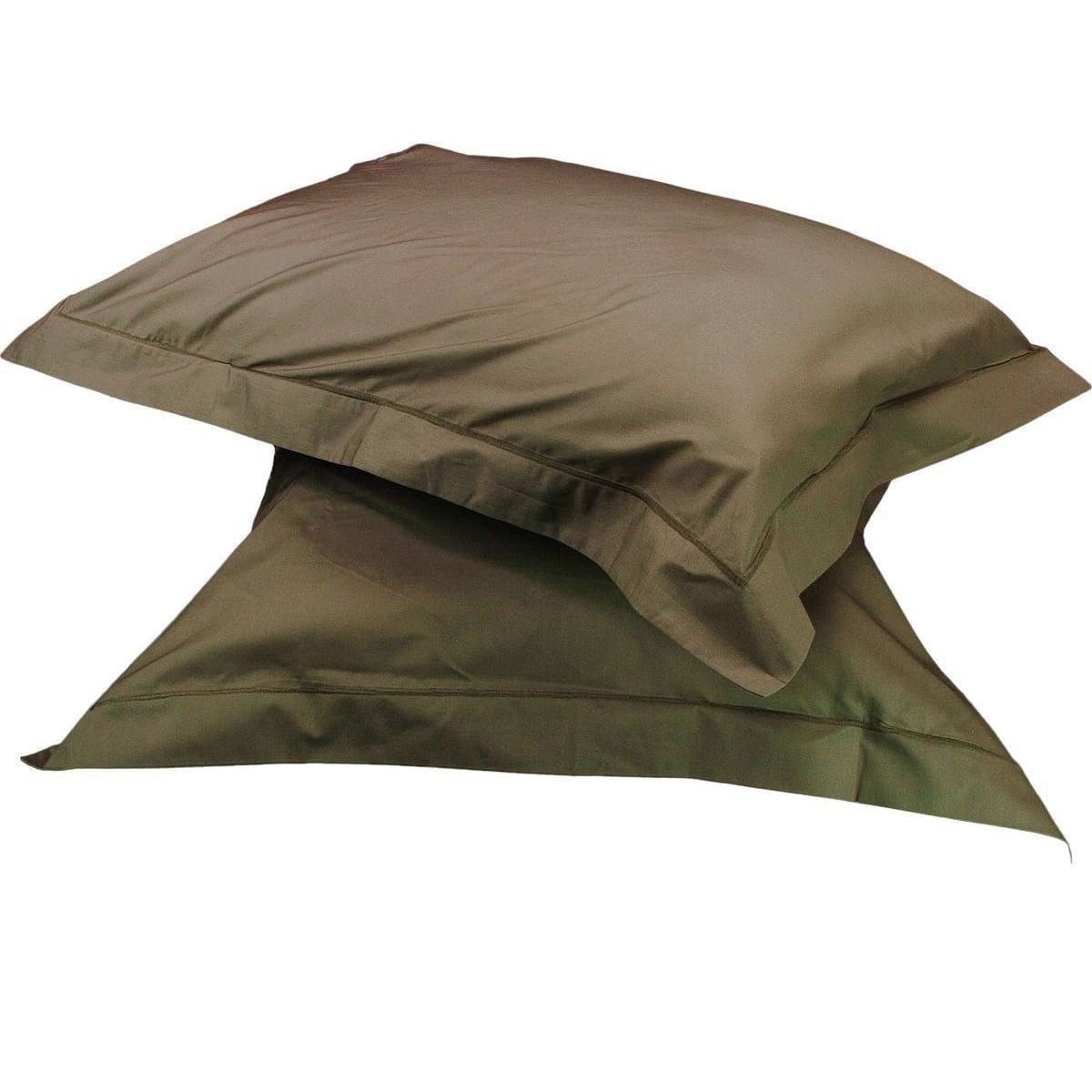 Taies D'Oreiller Percale De Coton Sensei - Taupe - 65x65lot2