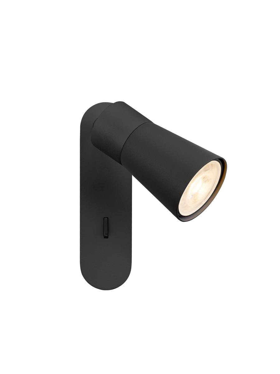 SLV Applique murale Puri 2.0 Cone, noir, largeur 15 cm, métal