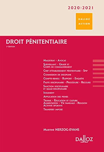 Droit pénitentiaire 2020/2021. 3e éd.
