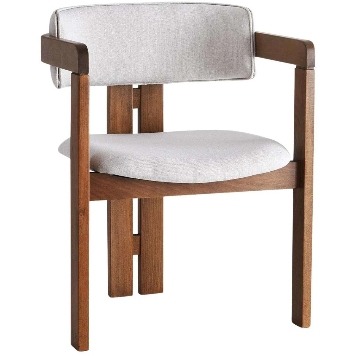 Chaise en bois et velours