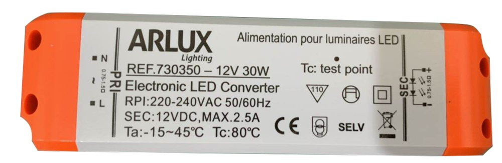 Arlux Lighting Driver 12V 30W 2,5A pour MR16