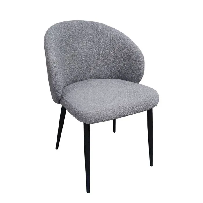 Chaise De Bureau Meubletmoi H. 76 Cm Non Pliable En Metal Interieur Gris