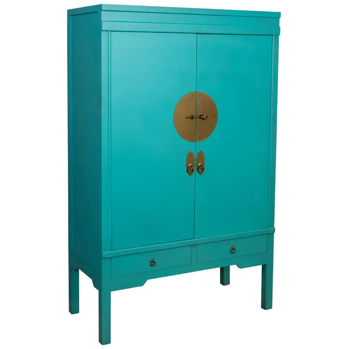 Armoire En Bois Avec 4 Tiroirs Et 2 Portes 63x26x100
