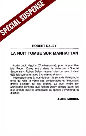 La nuit tombe sur Manhattan - Robert Daley