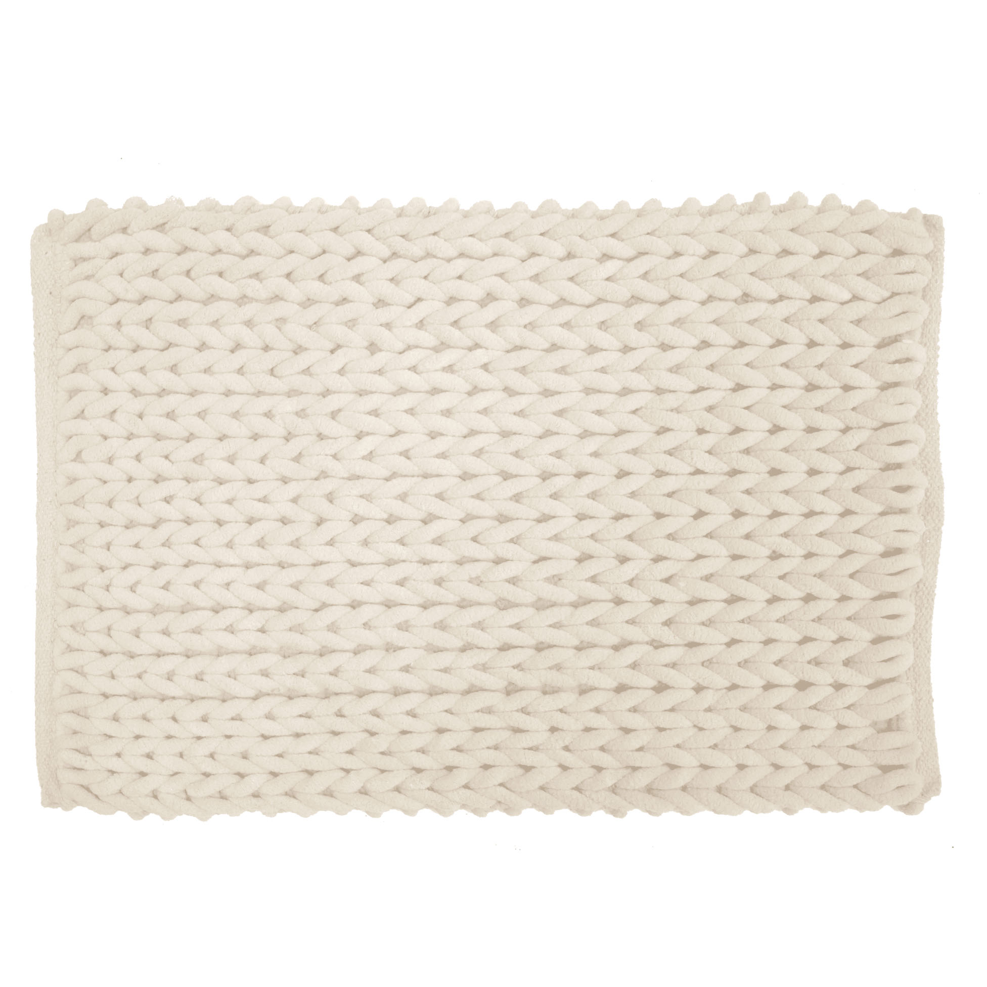 Tapis De Bain Chenille 50 X 80 Cm Arielle Beige