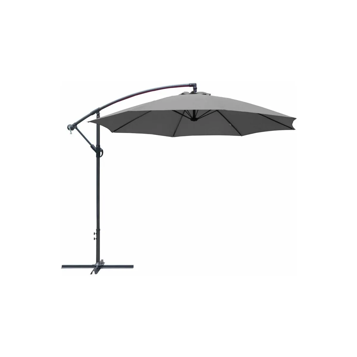 Parasol Déporté 300 Cm - Gris / Gris