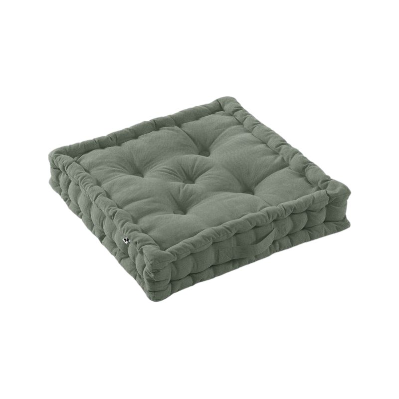 Coussin De Sol Outdoor Déperlant - Anti-uv "kala" En Coton 50 X 50 X 10 Cm L'Effet Papillon - Kala Romarin -