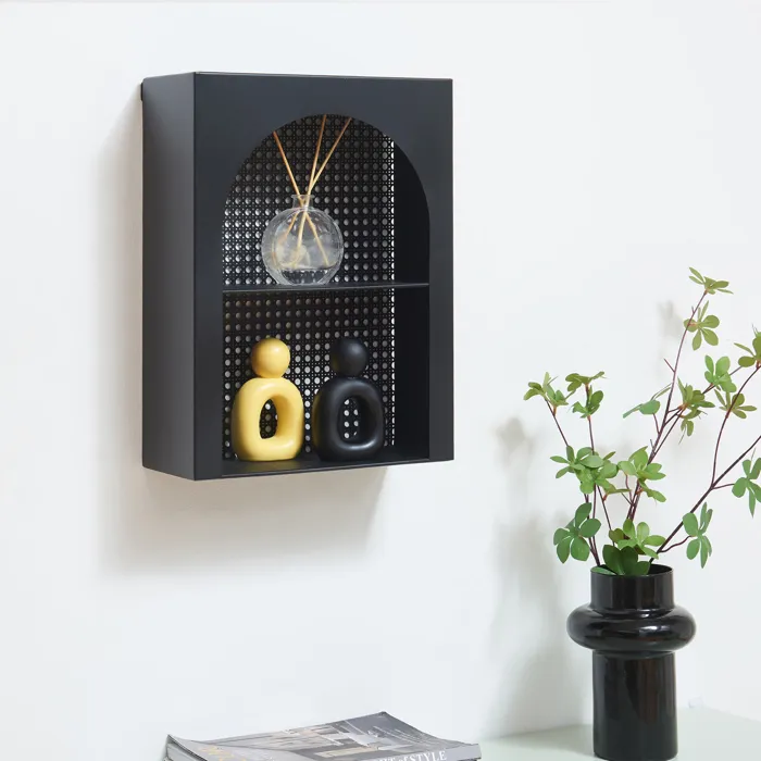 Étagère murale Jäller 40 x 30 x 13 cm noir en.casa