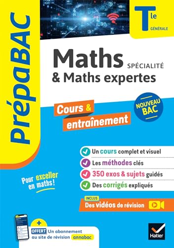 Prépabac - Maths (spécialité) & Maths expertes (option) Tle générale - Bac 2027 - cours, méthodes & sujets corrigés (programme de Terminale)