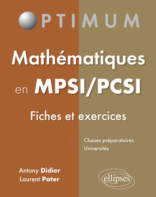 Mathématiques en MPSI-PCSI: fiches et exercices