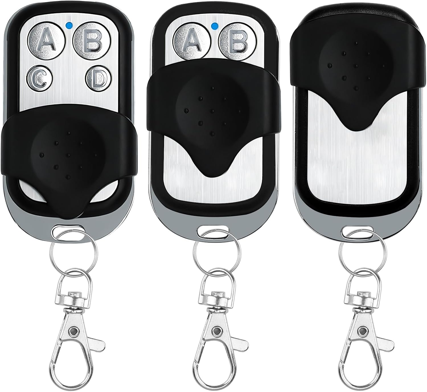 3pcs Telecommande Universelle Portail, 433,92 Mhz Télécommande Garage Sans Fil À 4 Boutons, Bip Portail Universelle Avec Couvercle Coulissant Porte Clés Pour Porte Garage Électrique