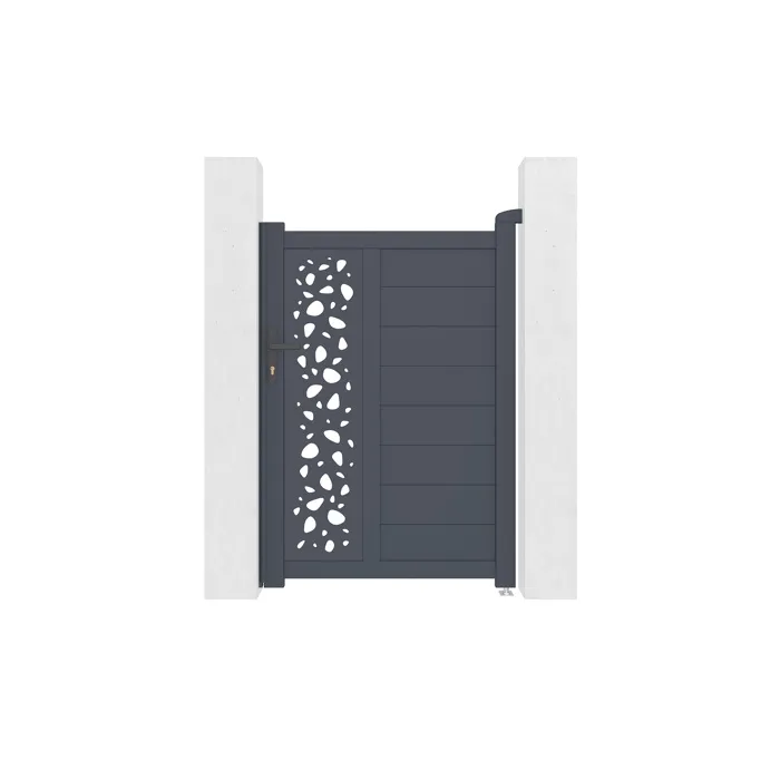 Portillon 1m SUNNY H.140cm aluminium gris