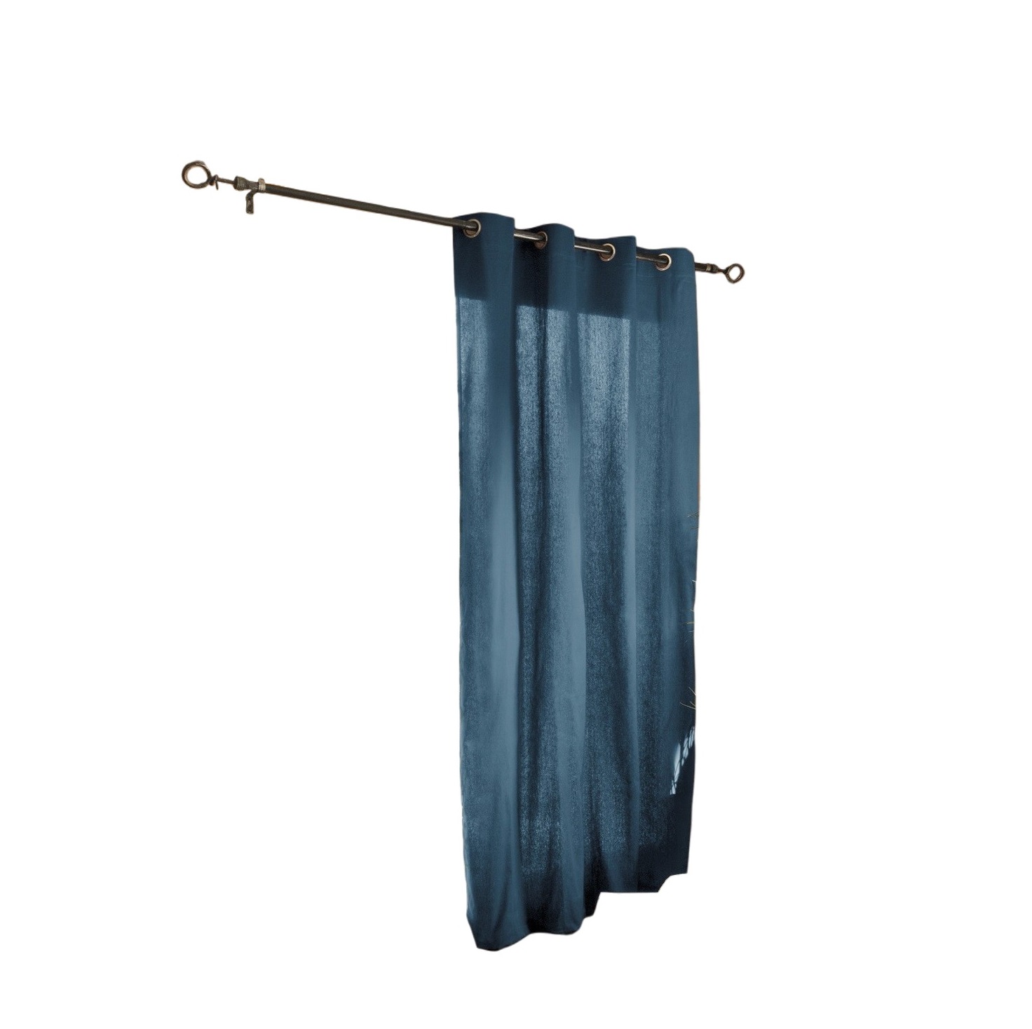 Rideau En Coton 140 X 260 Cm Kala Bleu Jean