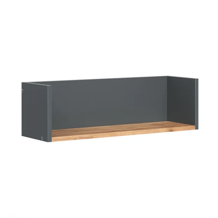 Vicco Étagère murale Anthracite/chêne doré 67.8x20cm