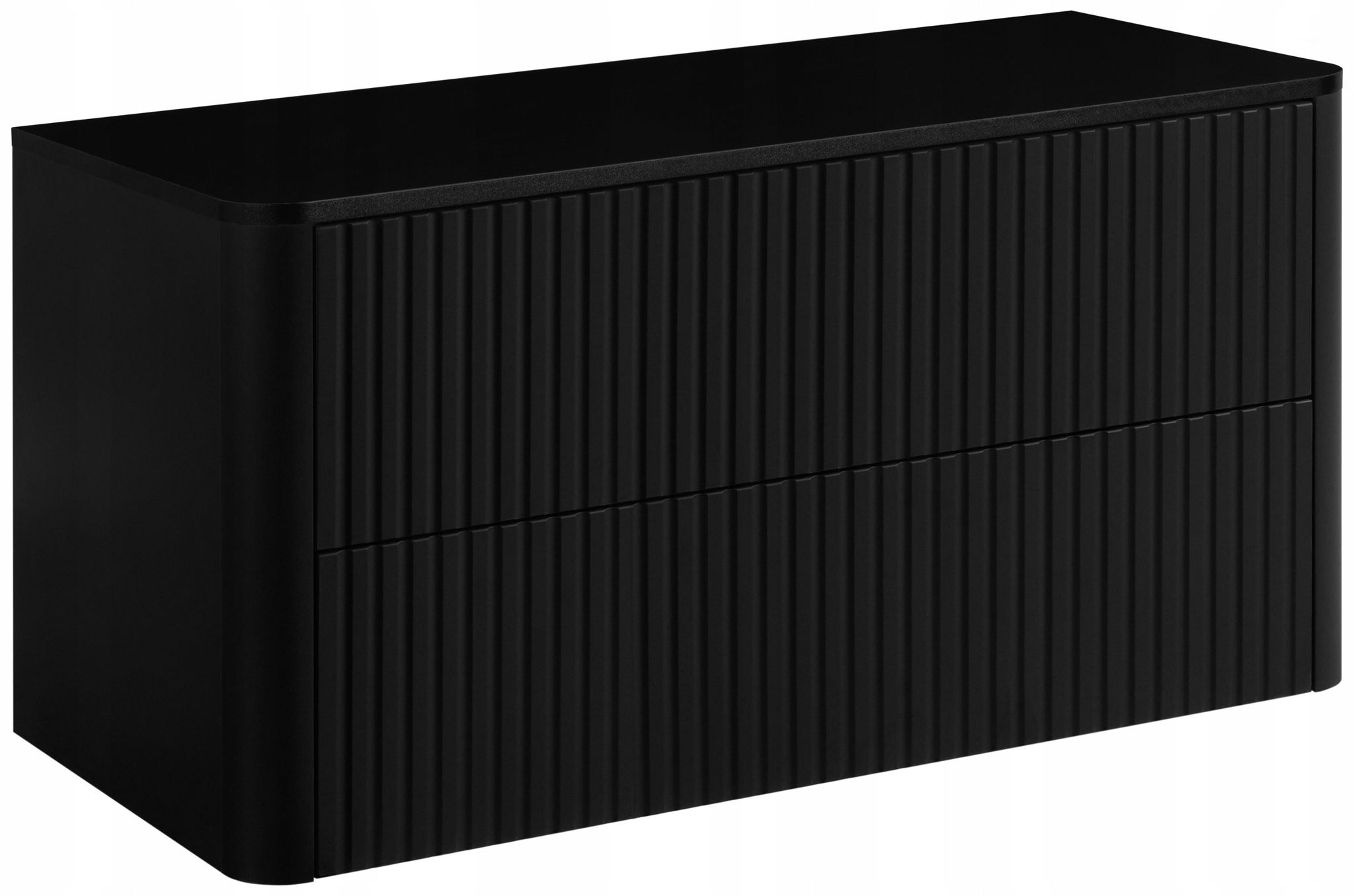 Meuble Sous-vasque Suspendu Linea Noir 100 Cm Avec Plan De Travail