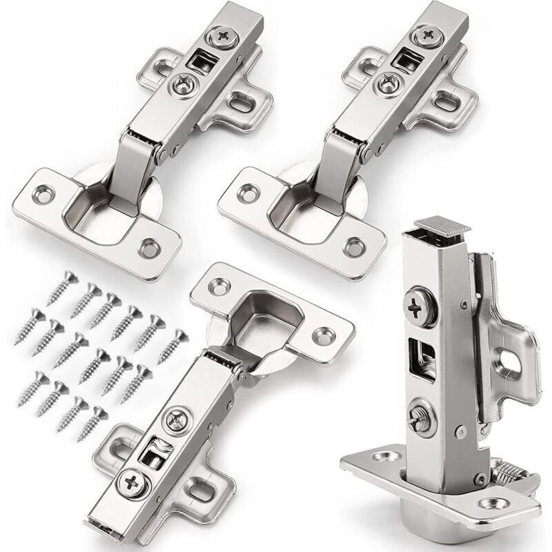 Charnière À 4 Clips Charnière Automatique Charnière À Clip Charnière Automatique Montage De Porte Charnière Standard Pour Portes D'Armoires De Cuisine Pour Porte De Placard De Cuisine