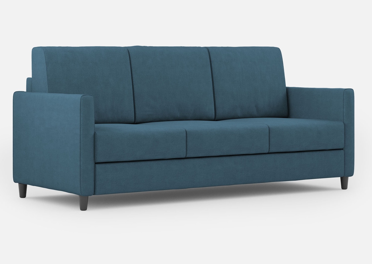 Canapé Droit Moderne Italien Tissu Bleu Korane - 3 Tailles 198 Cm-taille 198 Cm