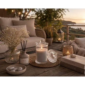 Bougie Bocal En Verre Senteur Musc
