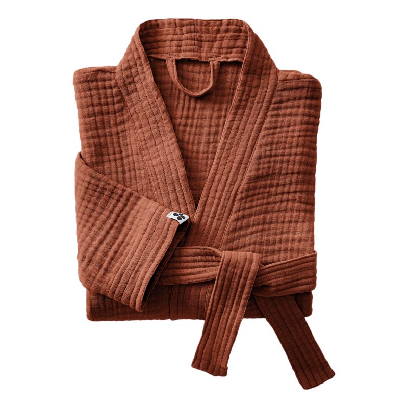 Peignoir Kimono Mixte Gaze De Coton Unie Gaïa L'Effet Papillon - Gaia Terracotta - - Gaia Terracotta -