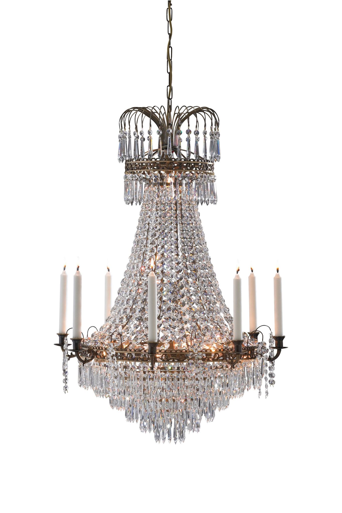 Markslojd - Lk100659 - Plafonnier À 9 Ampoules En Cristal Antique, E14