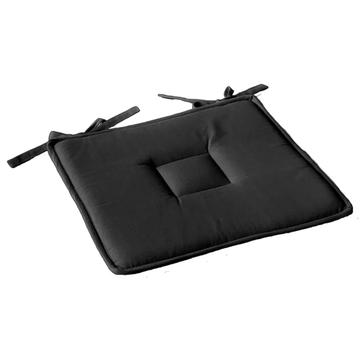 Galette De Chaise Uni "panama" 40x40cm Anthracite