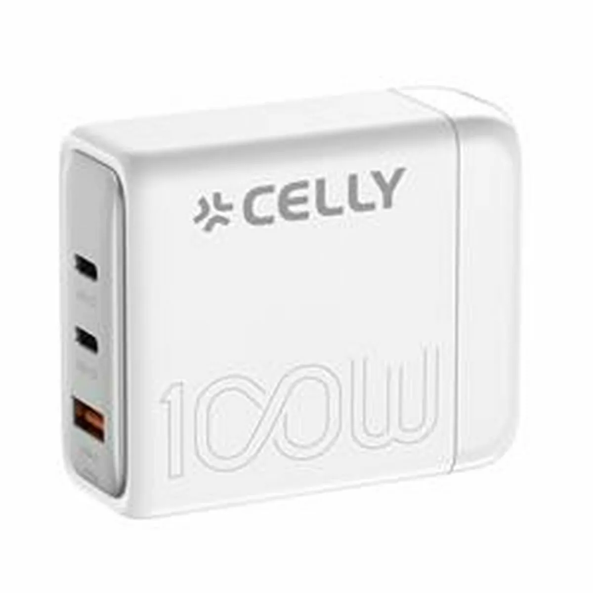 Chargeur Mural Celly Ps3gan100wwh Blanc 100 W