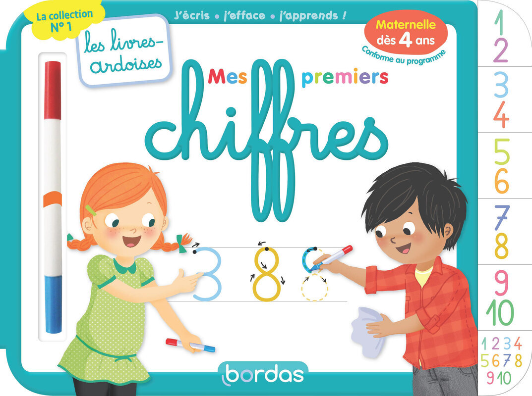 Mes premiers chiffres: j'écris, j'efface, j'apprends!: dès 4 ans
