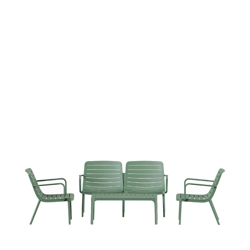 Salon De Jardin Résine 4 Personnes Canapé Fauteuils Table Extérieur Terrasse Balcon Moro