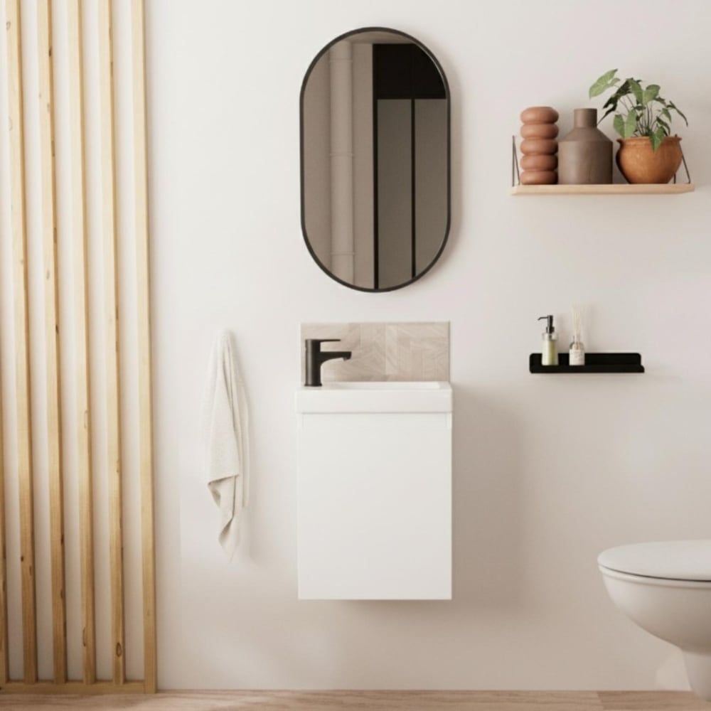 Meuble lave-mains LISA + miroir ovale