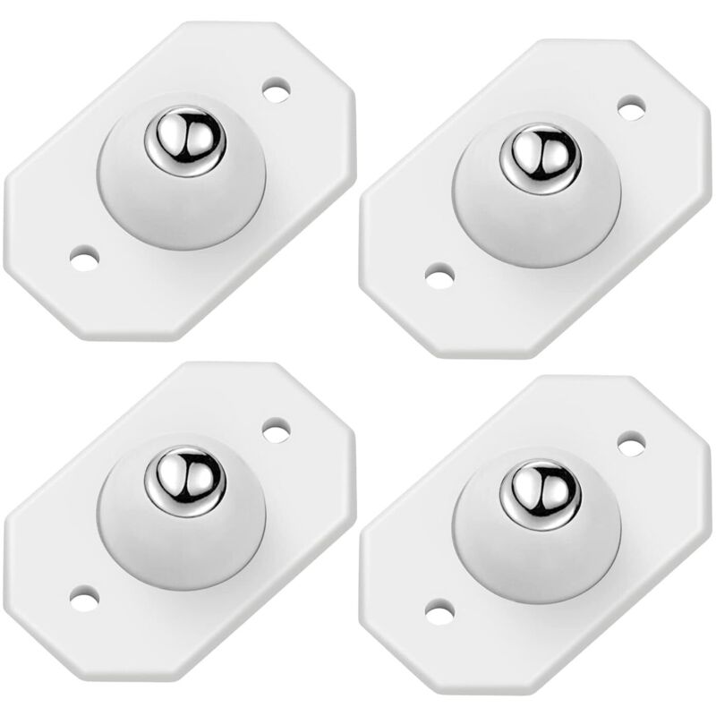 4pcs Mini Roulettes Pivotantes Auto-adhésives En Acier Inoxydable, 360 °mini Roulettes Silencieuses Pivotantes Poulie De Rotation Pour Les Poubelles Et Les Boîtes De Rangement