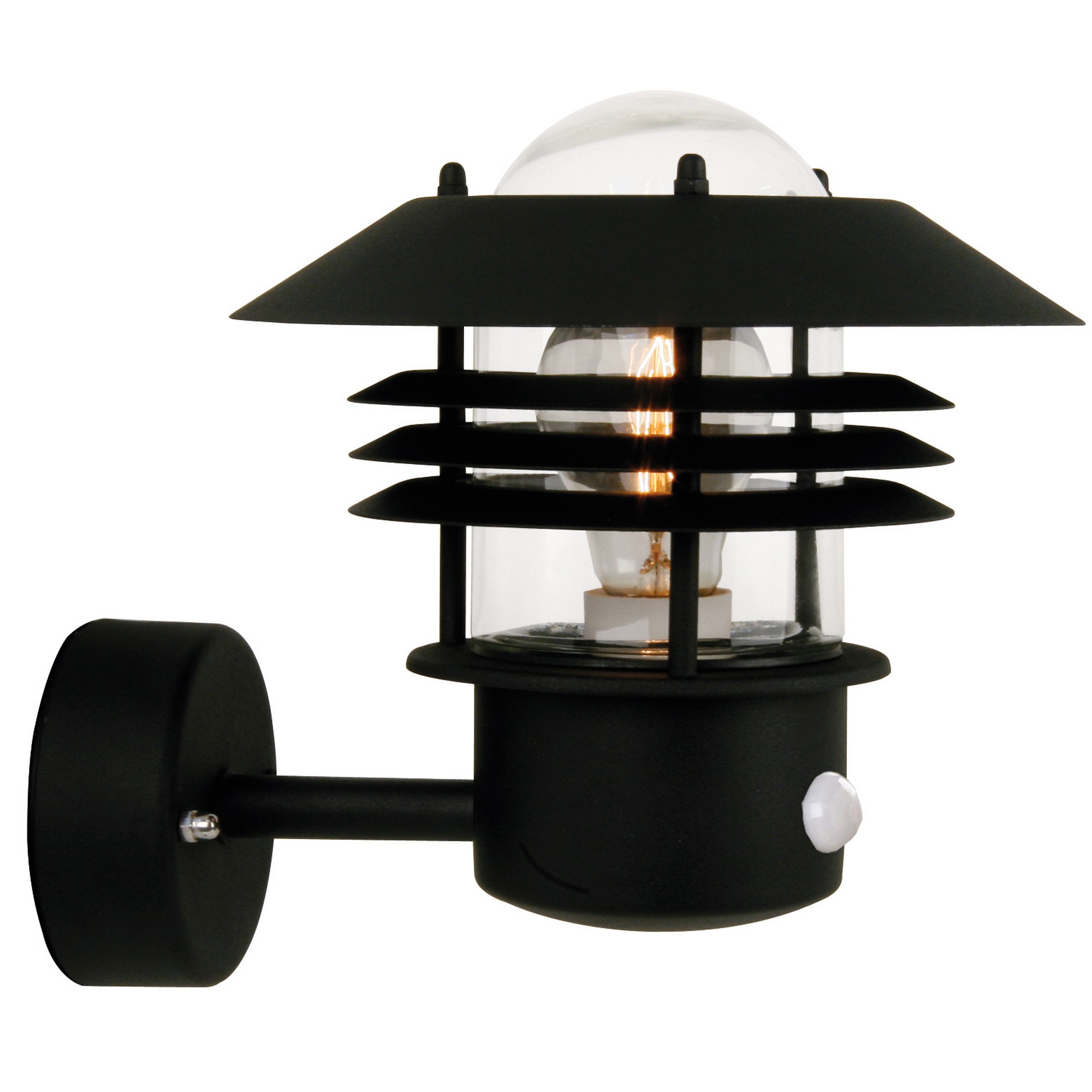 Applique Murale Luminaire Vejers Up Sensor Métal Seaside Noir H. 23 Ip54 Nordlux-extérieur